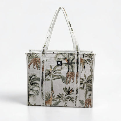 Tote Bag White Jungle
